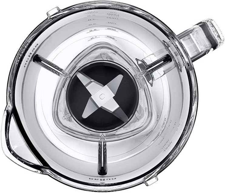 Batidora Braun PowerBlend 1 JB1050WH de 600 W con 2 velocidades, vaso mezclador de vidrio de 1,5 L y función para picar hielo. Ideal para triturar, moler y batir en la cocina. Color blanco.