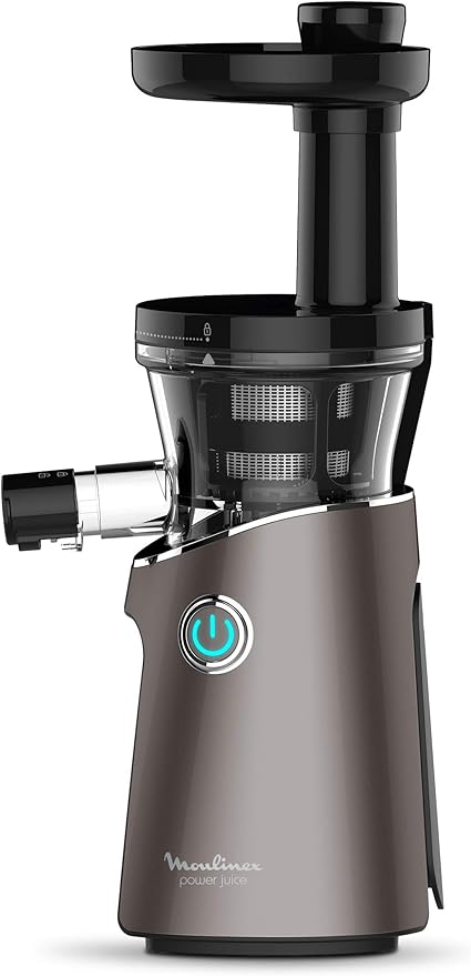 Exprimidor de cítricos Moulinex ZU550A Power Juicer, 150 W, capacidad de 800 ml, 2 filtros, color bronce.