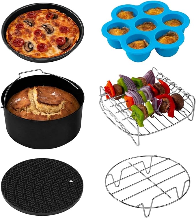 Freidora de aire COSORI Dual Blaze de 6,4 L y 1700 W, con conexión Wi-Fi, más de 30 recetas impresas y más de 100 accesorios. Freidora de aire de 5,5 litros con bandeja para pizza y cesta para pan.