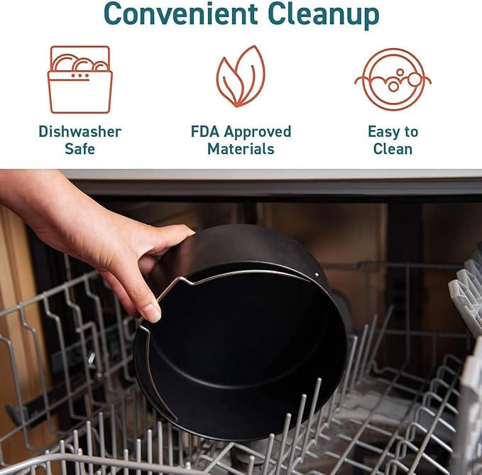 Freidora de aire COSORI Dual Blaze de 6,4 L y 1700 W, con conexión Wi-Fi, más de 30 recetas impresas y más de 100 accesorios. Freidora de aire de 5,5 litros con bandeja para pizza y cesta para pan.