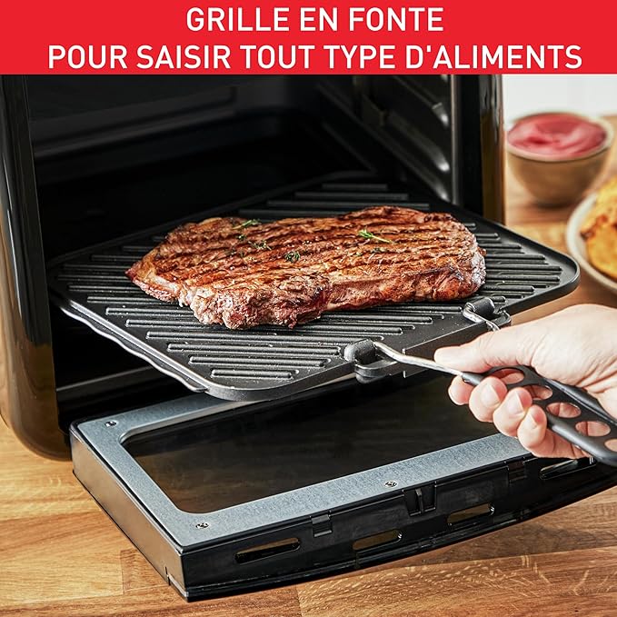 Freidora de aire, multicocina y horno Moulinex Easy Fry, 11 L, 8 programas, freidora sin aceite, 3 niveles de cocción, compacta, extra crujiente, negra, AL501810