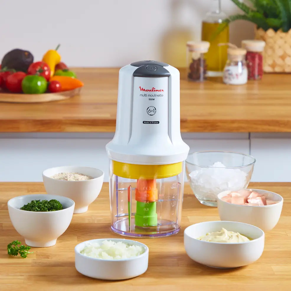 Picadora multifunción 6 en 1 - 500 W, color blanco